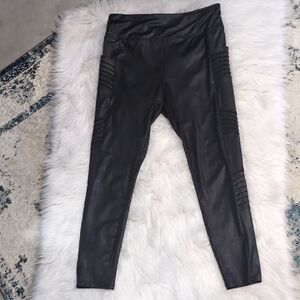 Black Faux Leather Leggings